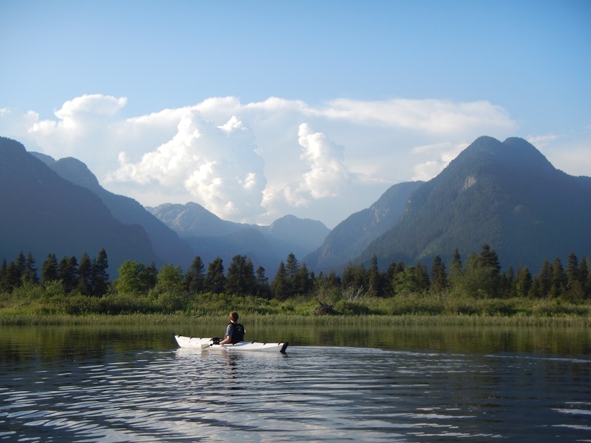 Paddle Pitt Lake to Widgeon Falls, Pitt Lake, BC