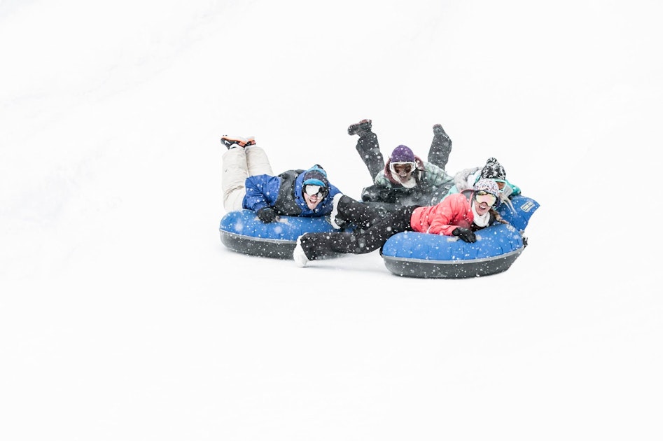 Tubing at Woolly's Tube Park, Mammoth Mountain Ski Area